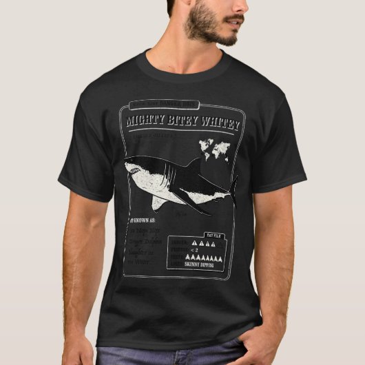 Mighty Bitey Whitey T-shirt (Voorkant)