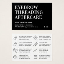 Mighty Black Eyebrow Threading Aftercare Kaart