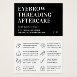 Mighty Black Eyebrow Threading Aftercare Kaart