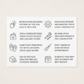 Mighty Black Eyebrow Threading Aftercare Kaart (Achterkant)