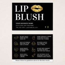 Mighty Black & Gold Lip Blush Aftercare Kaart