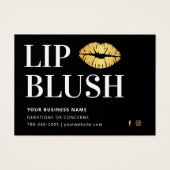 Mighty Black & Gold Lip Blush Aftercare Kaart (Voorkant)
