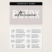 Mighty Botox Aftercare Kaart (Voorkant /achterkant)