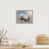 Mighty Buffalo American Bison Poster (Keuken)