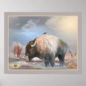 Mighty Buffalo American Bison Poster (Voorkant)