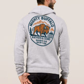 Mighty Buffalo rits trui Hoodie (Achterkant)