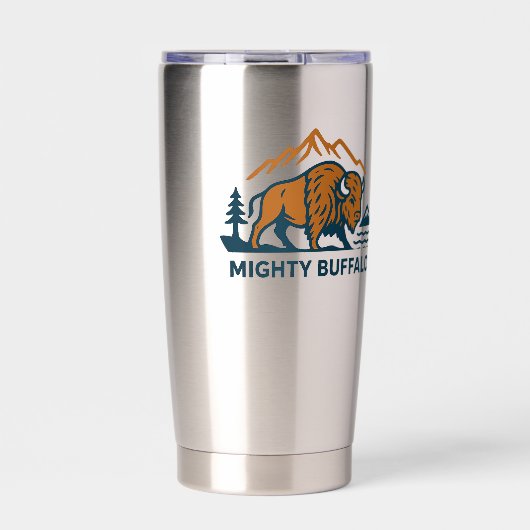 Mighty Buffalo Tumbler Geïsoleerde Drinkbeker (Voorkant)