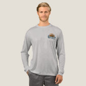 Mighty Buffalo volwassen lange mouw Tri-Blend Shirt (Voorkant)