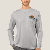 Mighty Buffalo volwassen lange mouw Tri-Blend Shirt (Voorkant volledig)