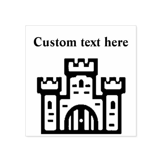 Mighty Castle Custom Rubber Stamp Rubberstempel (Afrduk)