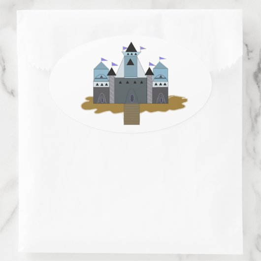 Mighty Castle Ovale Sticker (Tas)