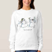 Mighty Cold vrouwen wit sweatshirt (Voorkant)