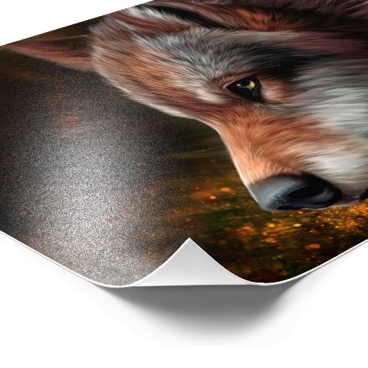 Mighty Cosous Wolfschilderij Foto Afdruk (Hoek)