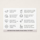 Mighty Cream Lip Blush After Care Instruction Kaar Visitekaartje (Achterkant)