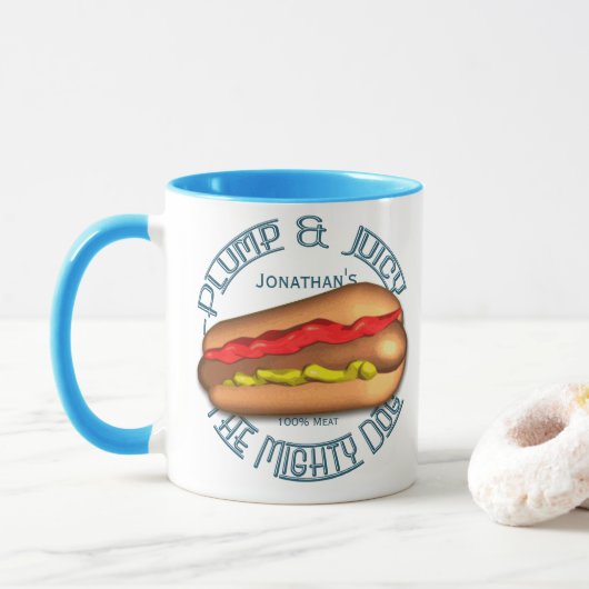 Mighty Dog Hotdog Persoonlijk Mok (Met donut)