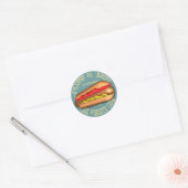 Mighty Dog Hotdog Persoonlijk Ronde Sticker (Envelop)
