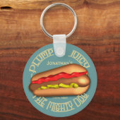 Mighty Dog Hotdog Persoonlijk Sleutelhanger (Voorkant)