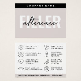 Mighty Filler Aftercare Kaart