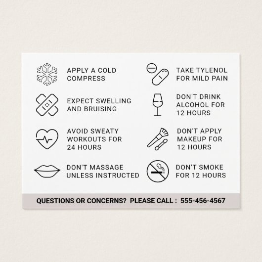 Mighty Filler Aftercare Kaart (Achterkant)