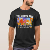 Mighty Five Utah National Parks Distress T-shirt (Voorkant)