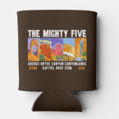 Mighty Five Utah National Parks List Blikjeskoeler (Achterkant)