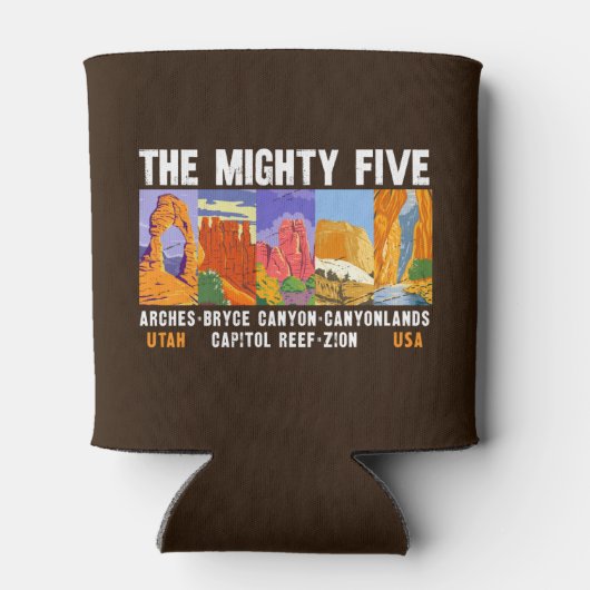 Mighty Five Utah National Parks List Blikjeskoeler (Achterkant)