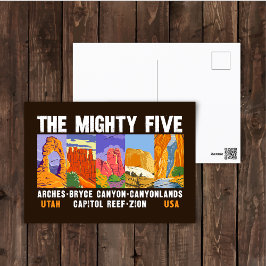 Mighty Five Utah National Parks List  Briefkaart