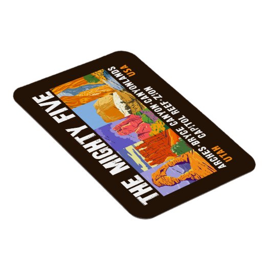 Mighty Five Utah National Parks List Magneet (Rechterzijde)