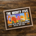Mighty Five Utah National Parks List  Poster<br><div class="desc">De parken Zion,  Bryce Canyon,  Capitol Reef,  Canyonlands en Arches zijn collectief bekend als "The Mighty 5" in Utah.</div>