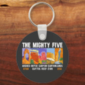 Mighty Five Utah National Parks List  Sleutelhanger (Voorkant)