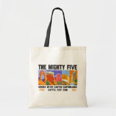 Mighty Five Utah National Parks List Tote Bag (Voorkant)