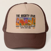 Mighty Five Utah National Parks List  Trucker Pet (Voorkant)