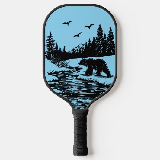 Mighty Forest Bear Pickleball-paddles Pickleball Paddle (Voorkant)