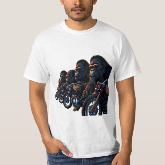 Mighty Gorilla Biker Gang T-shirt (Voorkant)