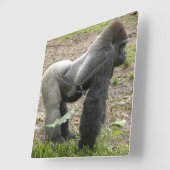 Mighty Gorilla Clock Vierkante Klok (Hoek)
