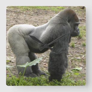 Mighty Gorilla Clock Vierkante Klok
