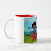 Mighty Hearoes Kinderboek Tweekleurige Koffiemok (Links)