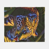 Mighty Jaguar A Oerwoud Predator Fleece Deken (Voorkant (Horizontaal))