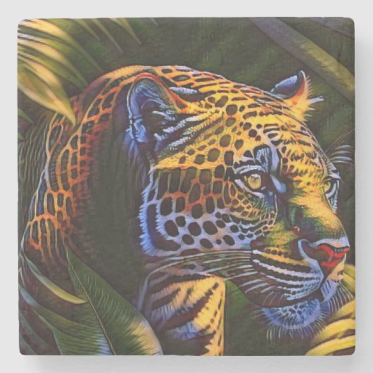 Mighty Jaguar A Oerwoud Predator Stenen Onderzetter (Voorkant)
