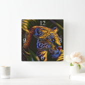 Mighty Jaguar A Oerwoud Predator Vierkante Klok (Huis)