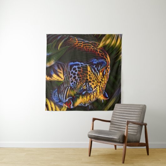 Mighty Jaguar A Oerwoud Predator Wandkleed (In Situ (horizontaal))