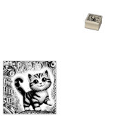 Mighty Kitten in de stad Rubberstempel (Gestempeld)
