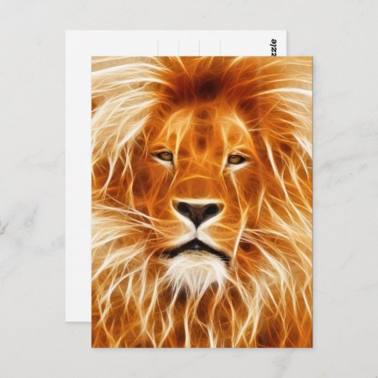 Mighty Lion briefkaart (Voorkant / Achterkant)