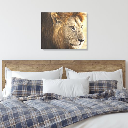 Mighty Lion Canvas Afdruk (Insitu (Slaapkamer))