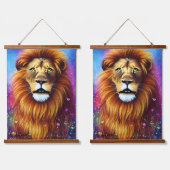 Mighty Lion Hangend Wandkleed (Dubbel)