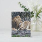 Mighty Lion Love Briefkaart (Staand voorkant)
