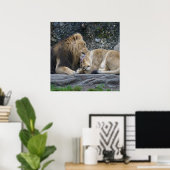 Mighty Lion Love Poster (Thuiskantoor)