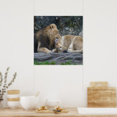 Mighty Lion Love Poster (Keuken)