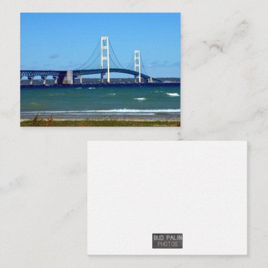 Mighty Mac - Mackinac Bridge - Plain notecard  Notitiekaartje (Voorkant / Achterkant)