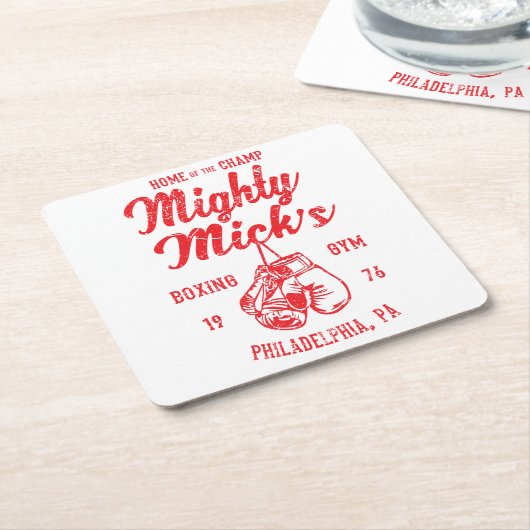Mighty Mick's Boxing Gym  Philly Onderzetter (Schuin)